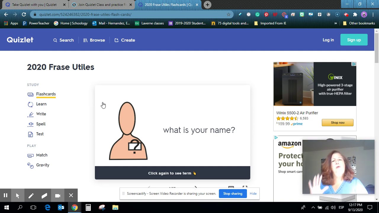 Quizlet join class and format test