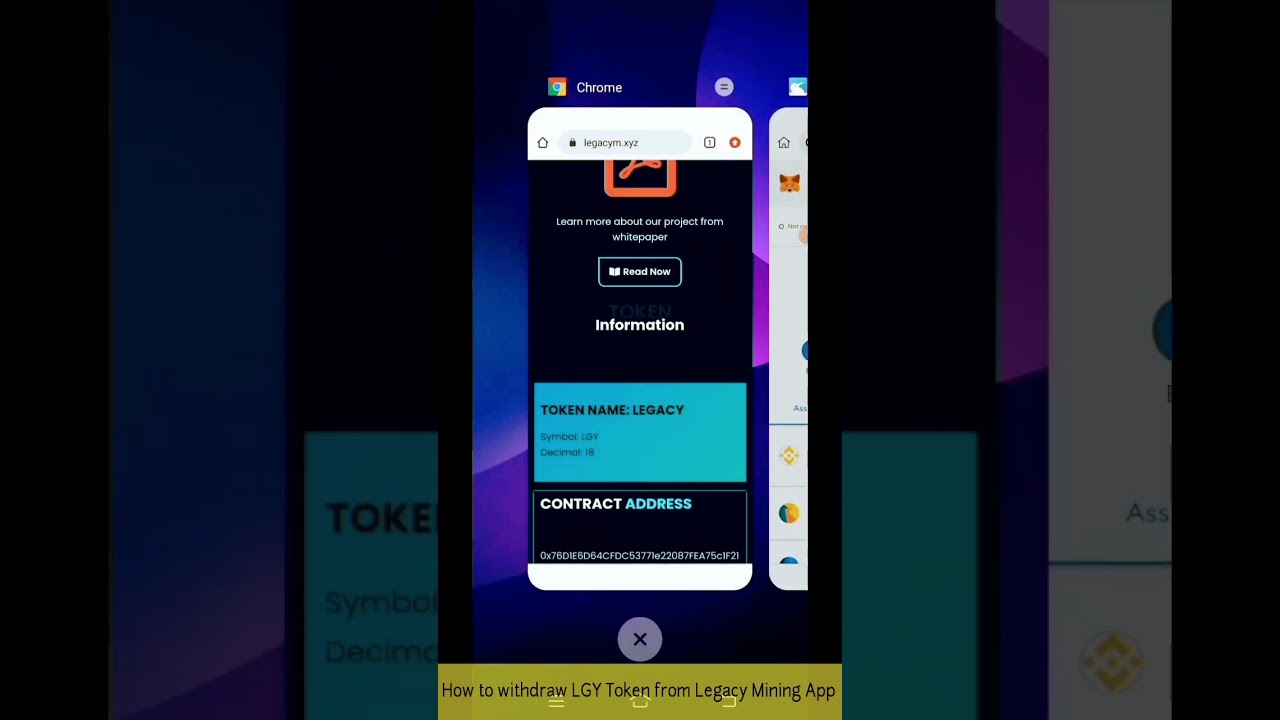 How to Withdraw LGY from Legacy Mining App