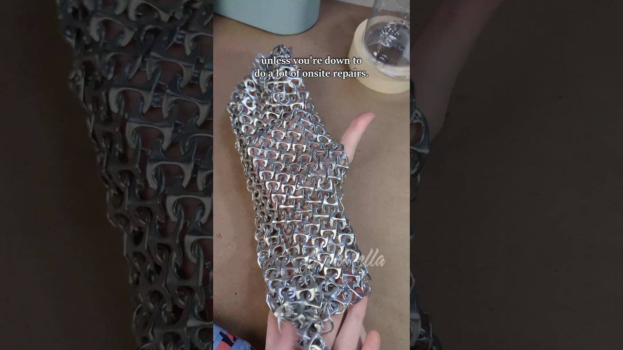 Chainmail from soda can tabs tutorial! 🥤⛓️