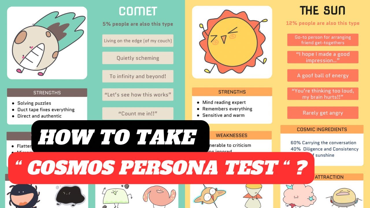 How to take Cosmos persona test | cosmos persona trend tutorial | cosmos persona quiz link