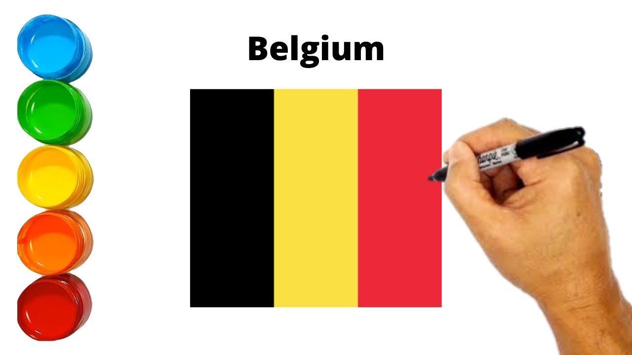 How to draw Belgium flag