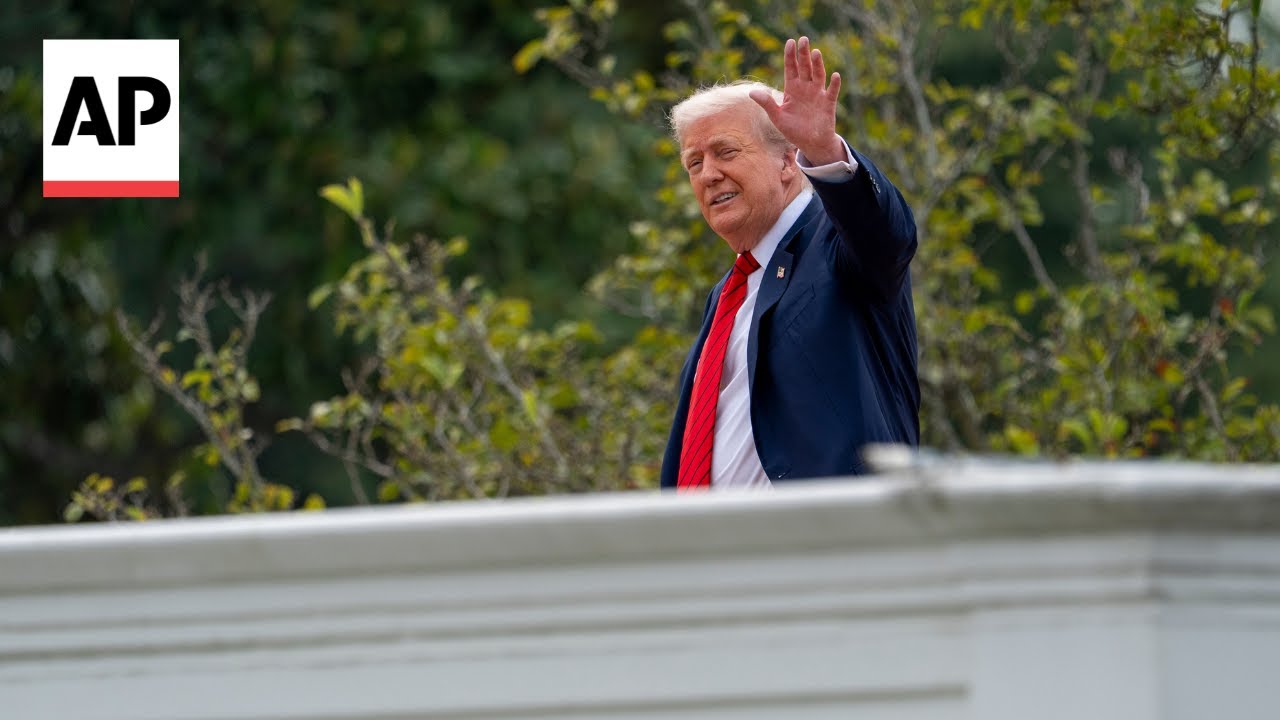 Trump makes a surprise appearance on White House roof