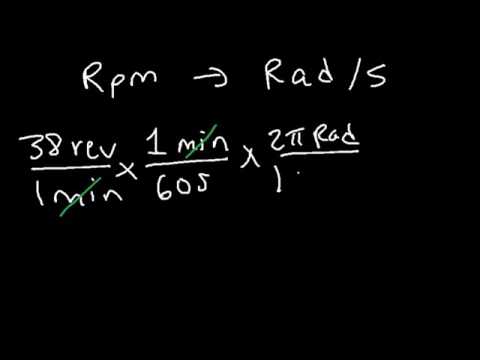 How To Convert From RPM to Rad s or Revolutions Per Minute to Radians Per Second