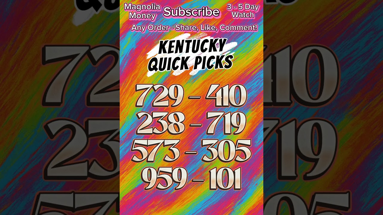 Kentucky Cash 3 Pick 3 Quick Picks