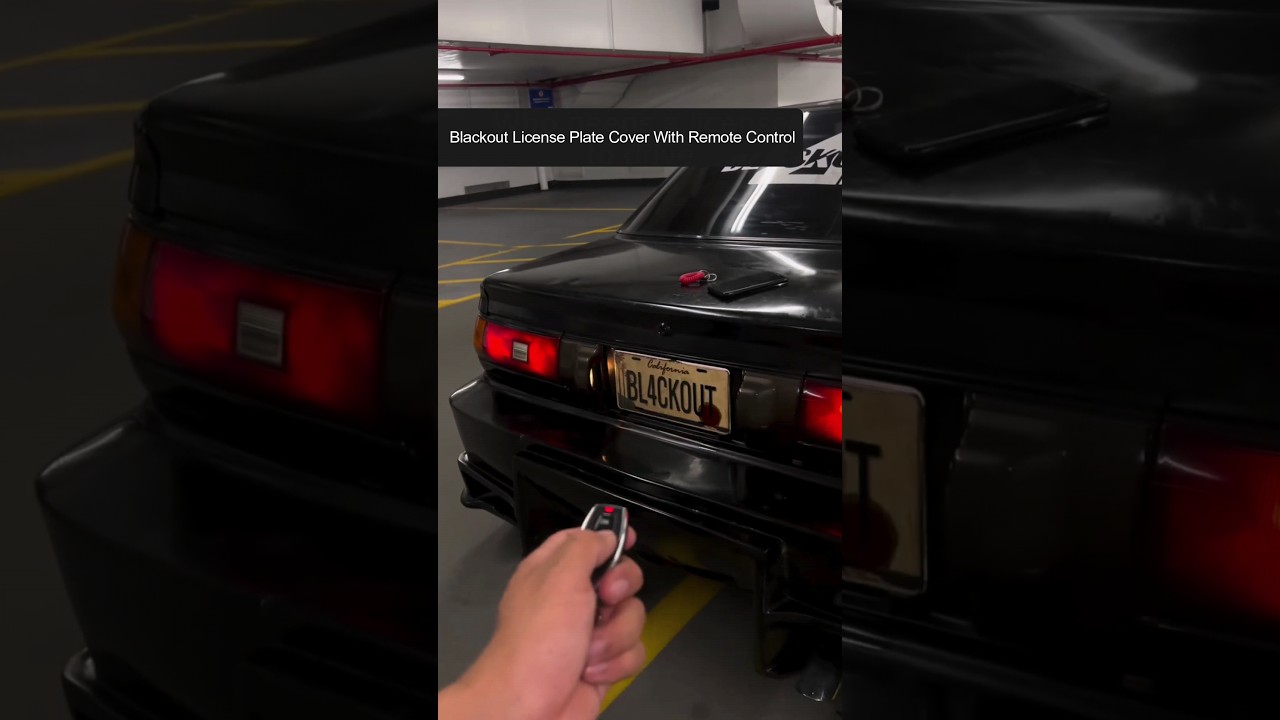 License Plate Hider With Remote | Ghost License Plate #shorts