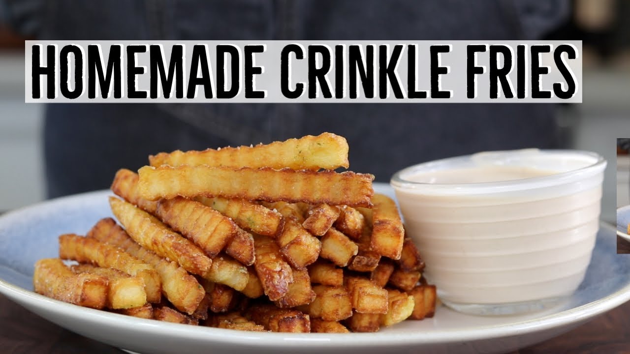 Homemade Crinkle Fries- Crispy and Delicious
