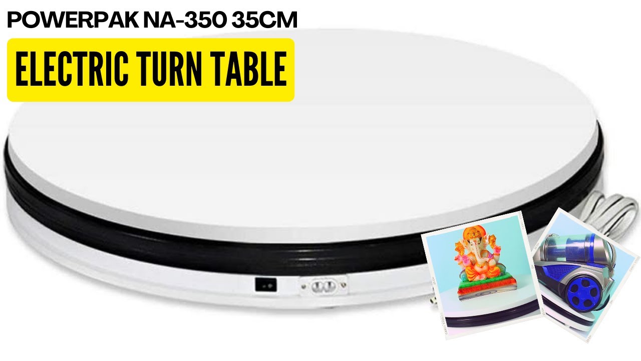 Powerpak NA-350 35cm Electric Motorized Turn Table | Rotating Display Stand | Demo | Review