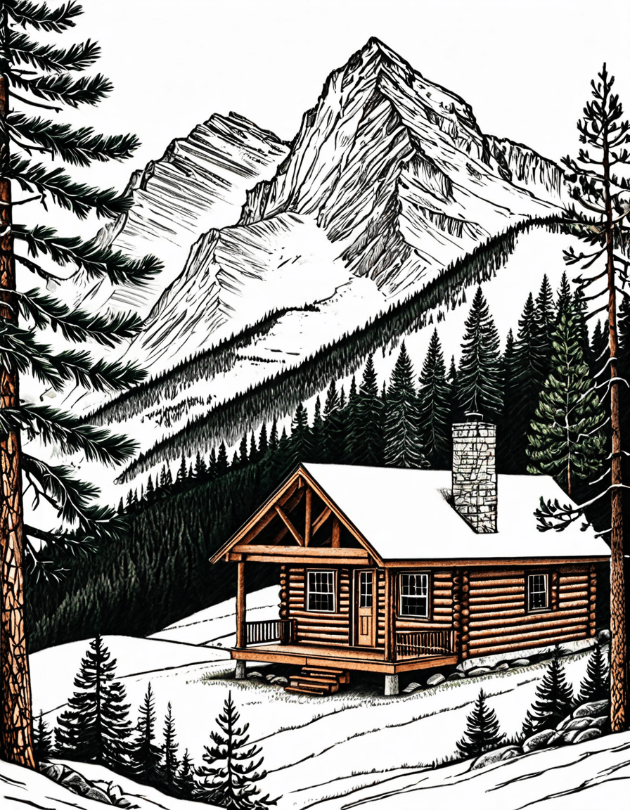 mountain drawing