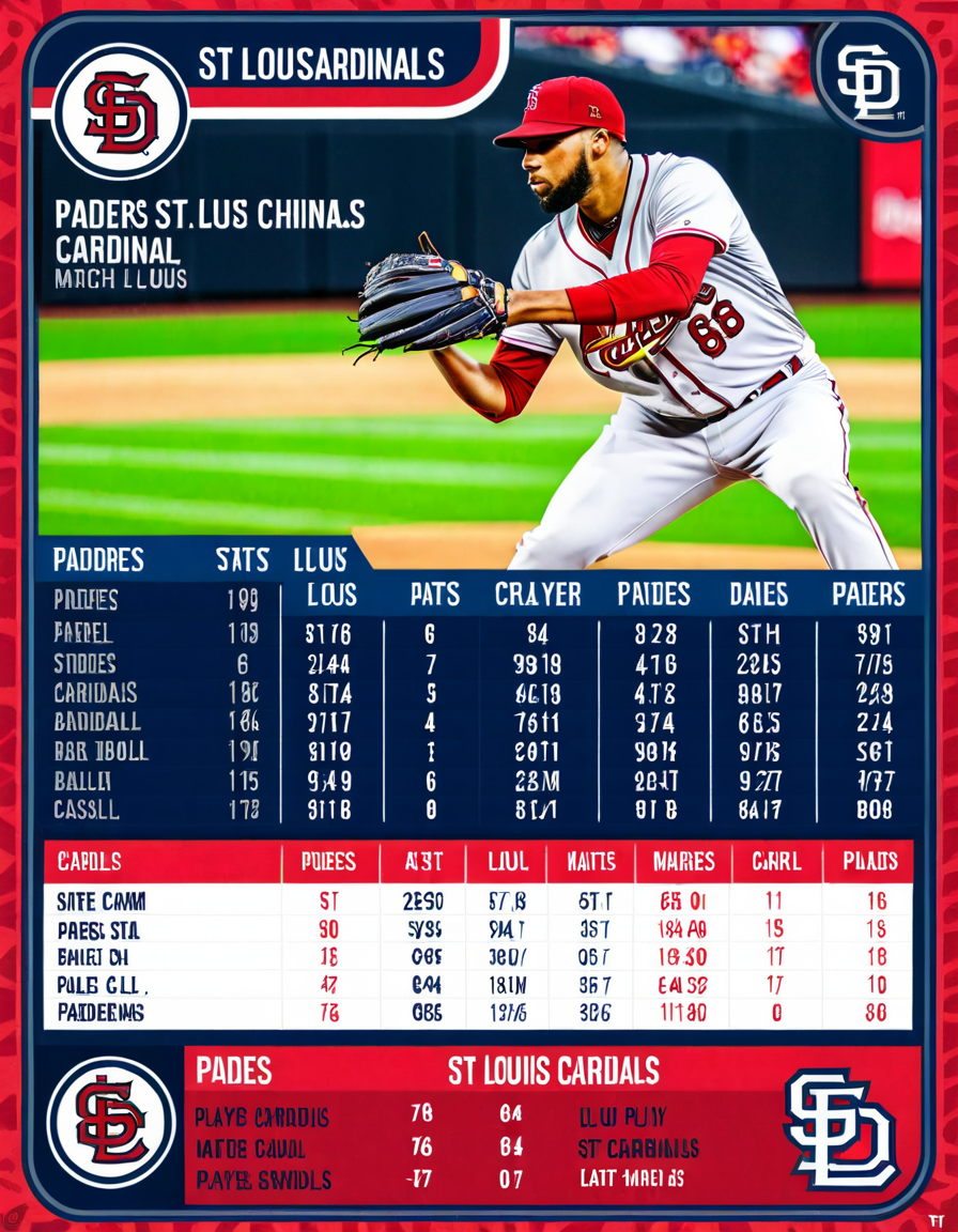 padres vs st louis cardinals match player stats