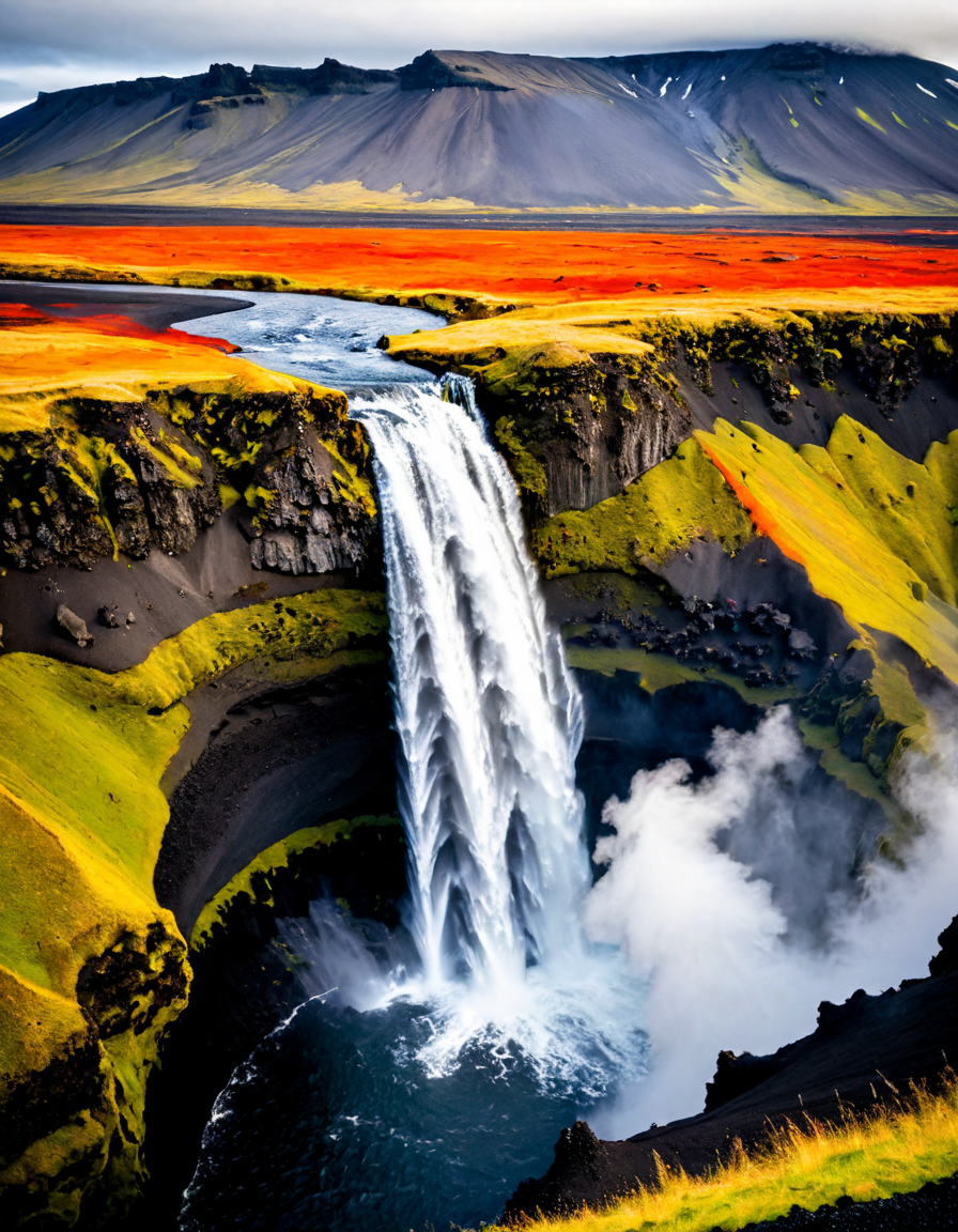 iceland in volcano